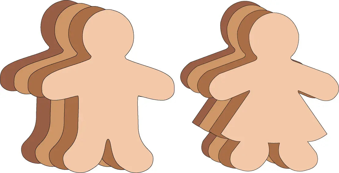 Kid Shape Set Multicultural Large Cut-Outs Creative Shapes