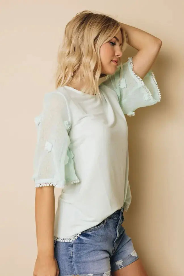 Kimono Sleeve Knit Top Stay Warm in Style