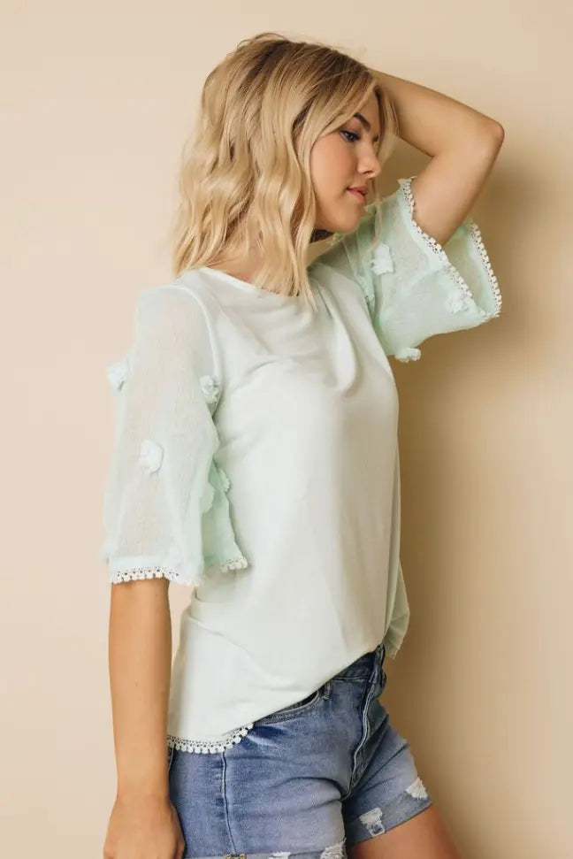 Kimono Sleeve Knit Top Stay Warm in Style