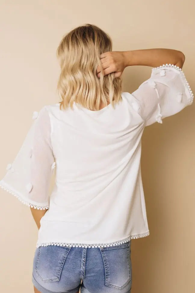 Kimono Sleeve Knit Top Stay Warm in Style