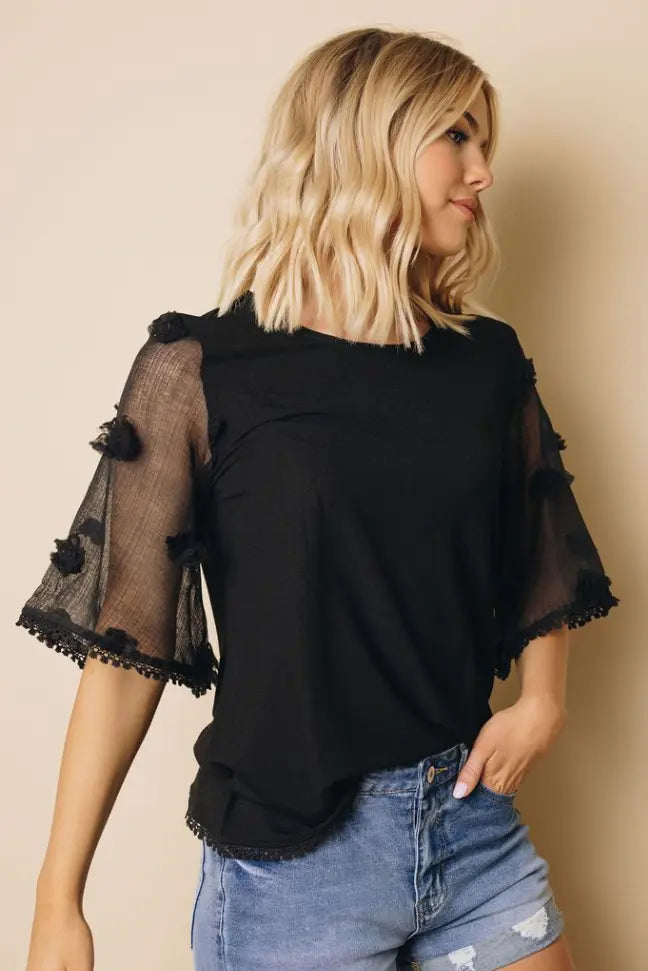 Kimono Sleeve Knit Top Stay Warm in Style