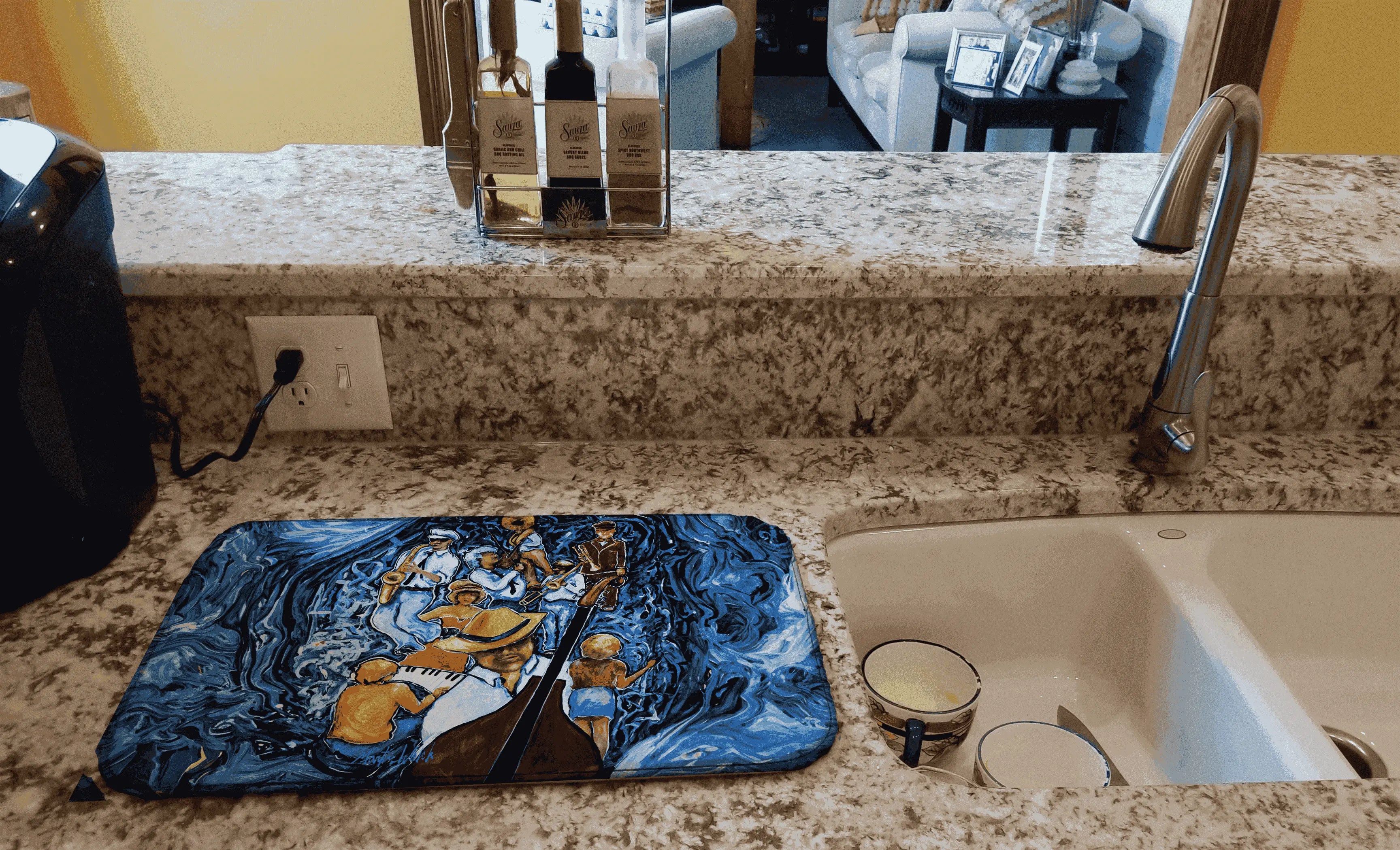 Kinda Jazzy Dish Drying Mat Caroline's Treasures