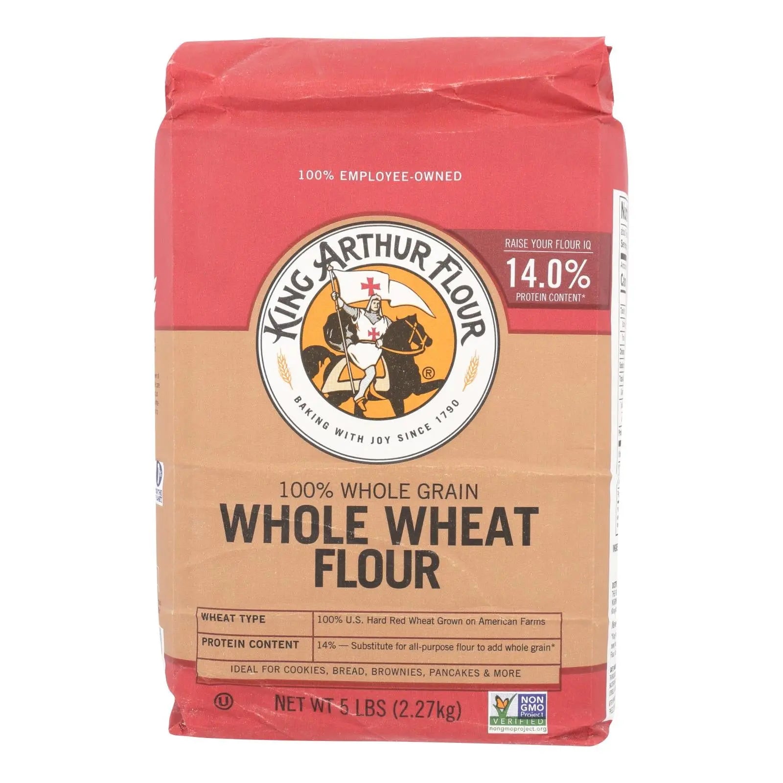 King Arthur Whole Wheat - Case Of 8 - 5 King Arthur