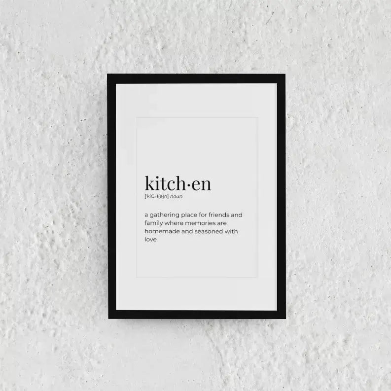 Kitchen - Greeting Card/Wall Art Print Black Cat Bazaar