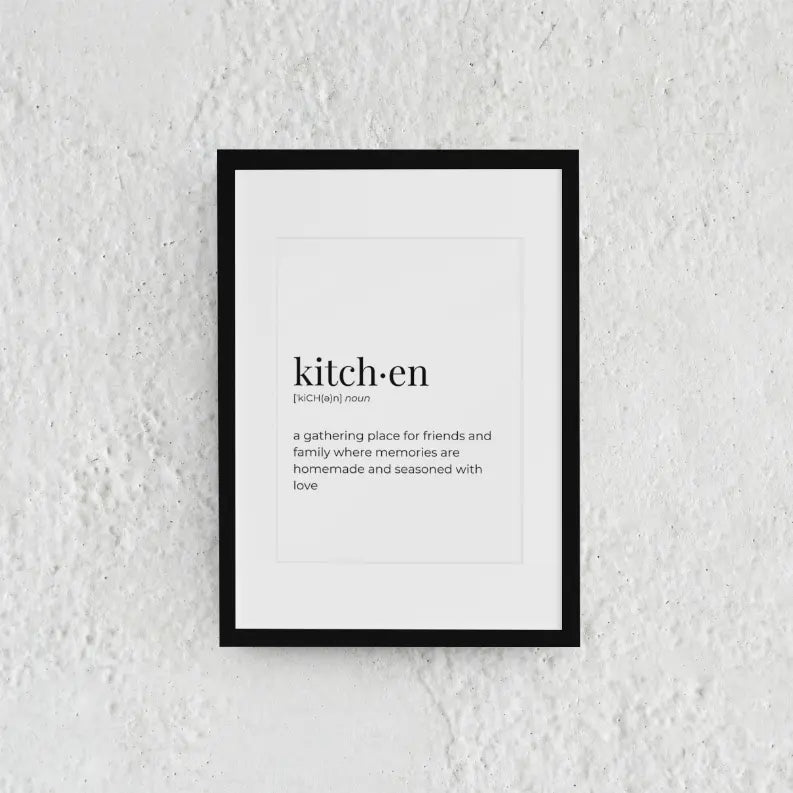 Kitchen - Greeting Card/Wall Art Print Black Cat Bazaar