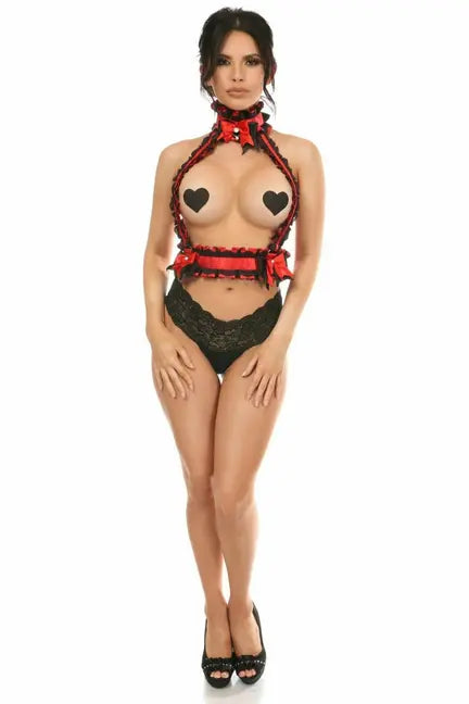 Kitten Collection Lace Double Strap Body Harness Daisy Corsets