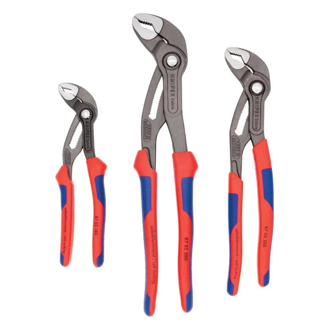 Knipex Cobra Water Pump Plier Set: 7-1/4" 10" & 12" (3 Piece Set) Knipex