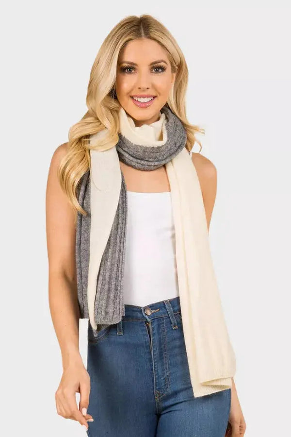 Knit Split Scarf Embellish