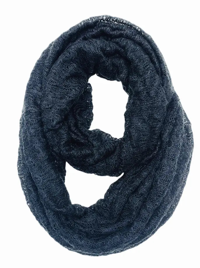 Knitted Floral Pattern Infinity Scarf JC Sunny Fashion