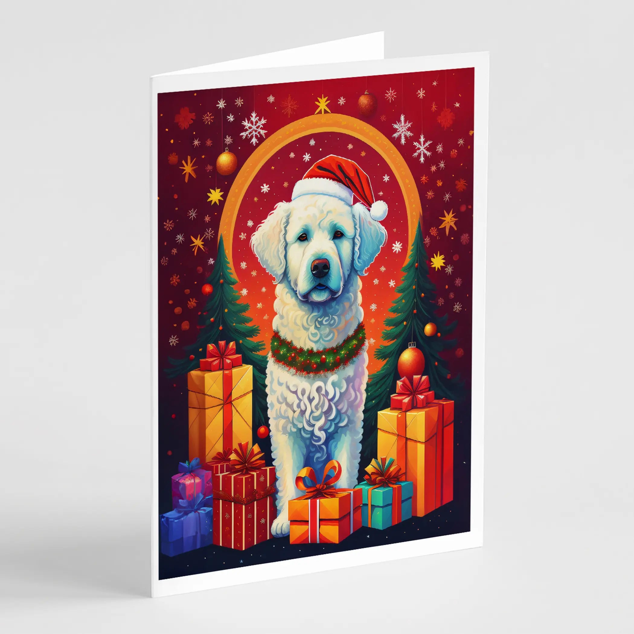 Kuvasz Holiday Christmas Greeting Cards Pack of 8 Caroline's Treasures