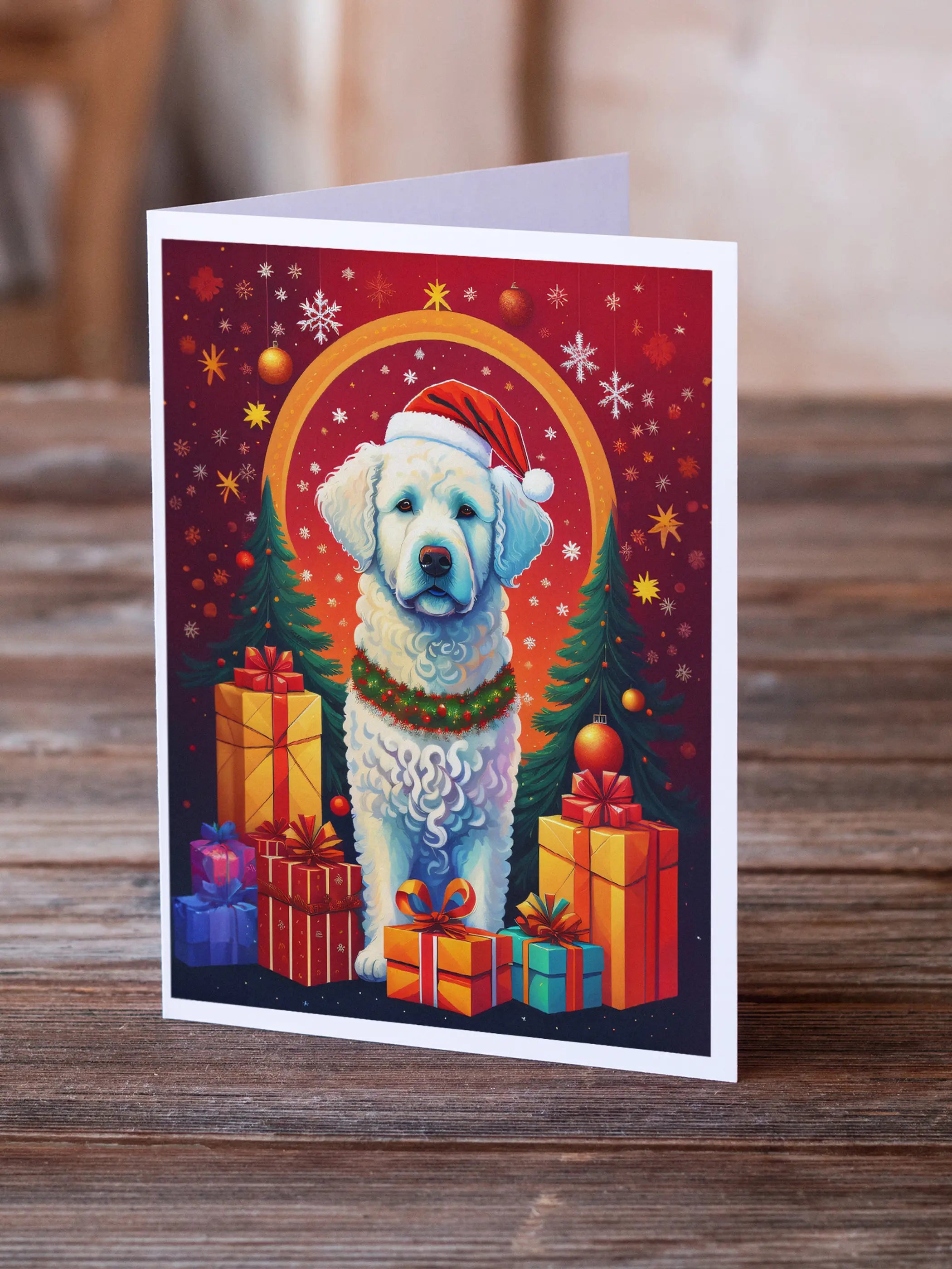 Kuvasz Holiday Christmas Greeting Cards Pack of 8 Caroline's Treasures