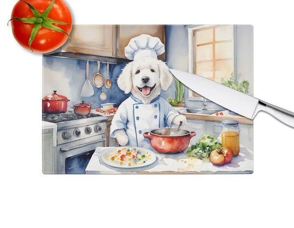 Kuvasz The Chef Glass Cutting Board Caroline's Treasures