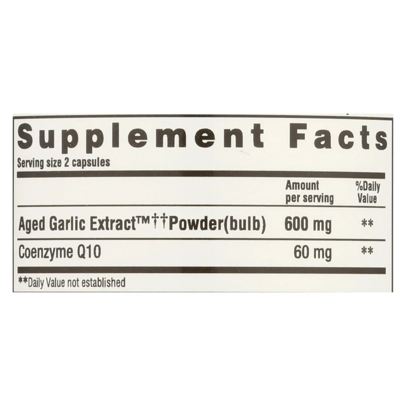 Kyolic - Aged Garlic Extract Coq10 Formula 110 - 100 Capsules Kyolic