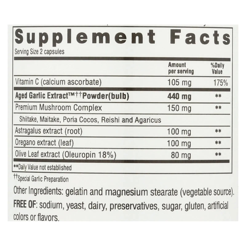 Kyolic - Aged Garlic Extract Immune Formula 103 - 200 Capsules Kyolic