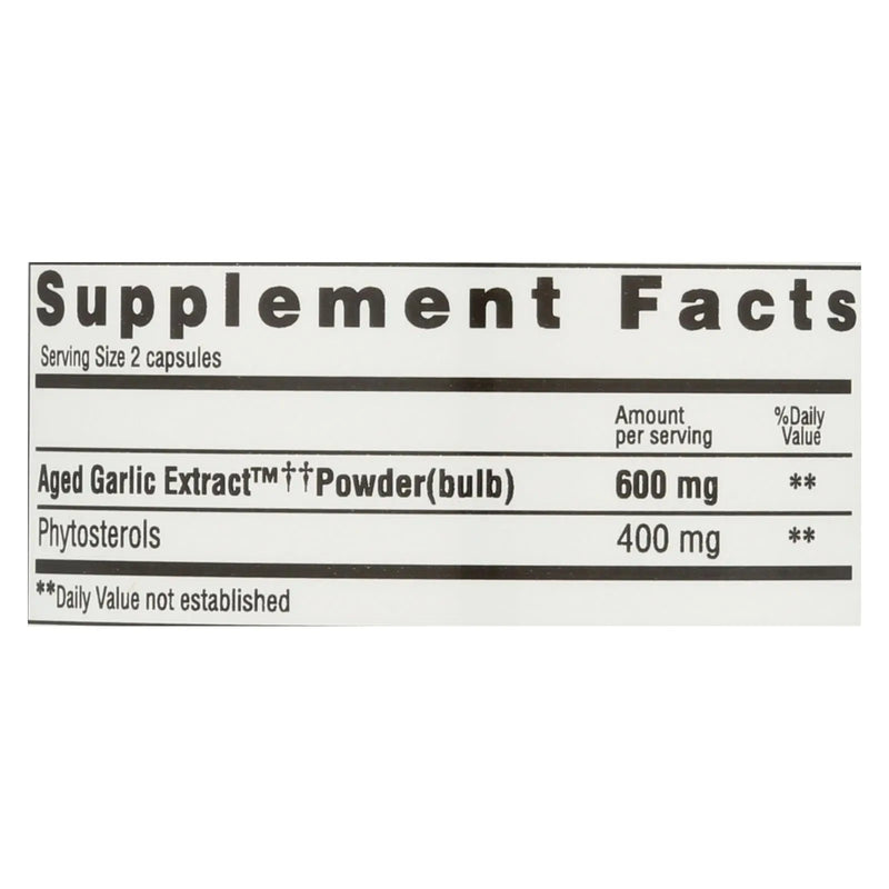 Kyolic - Aged Garlic Extract Phytosterols Formula 107 - 80 Capsules Kyolic
