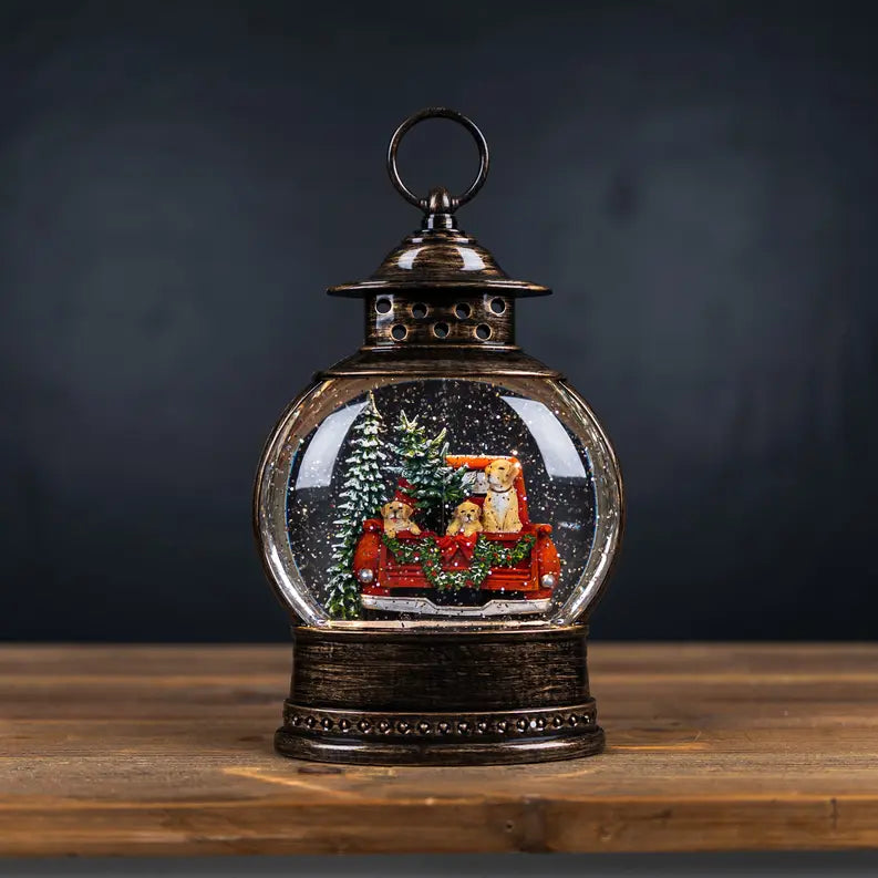 LED Snow Globe with Pickup Truck Melrose International