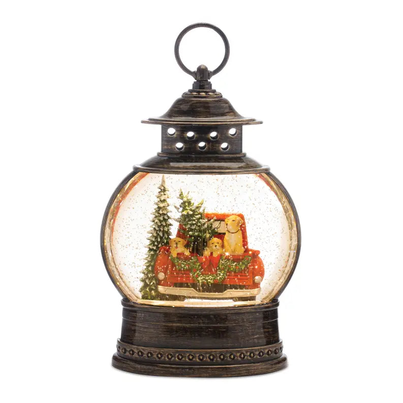 LED Snow Globe with Pickup Truck Melrose International