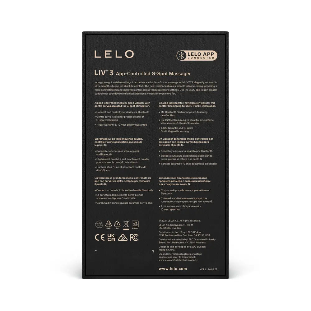 LELO LIV 3 App G-Spot Vibrator Deep Rose LELO