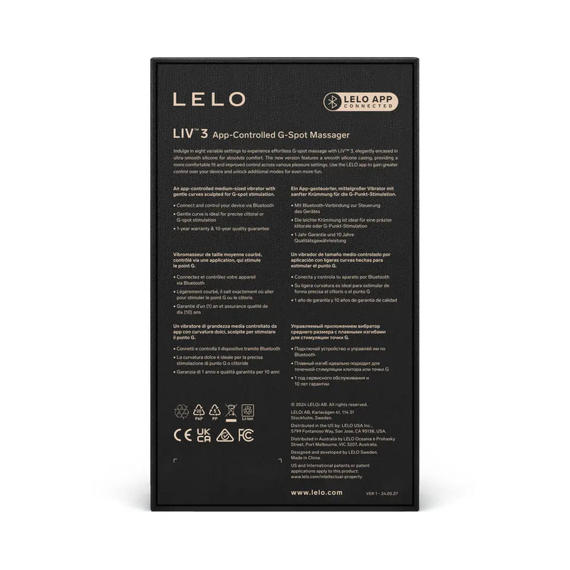 LELO LIV 3 App G-Spot Vibrator Deep Rose LELO