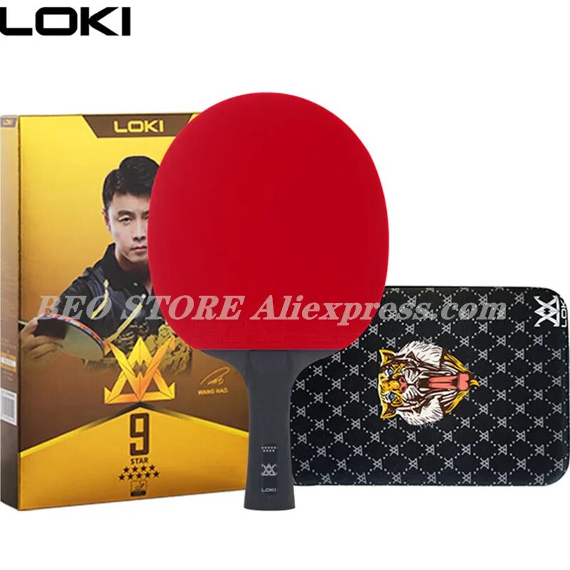 LOKI 9 Star High Sticky Table Tennis Racket Carbon Blade PingPong Bat Competition Ping Pong Paddle for Fast Attack and Arc