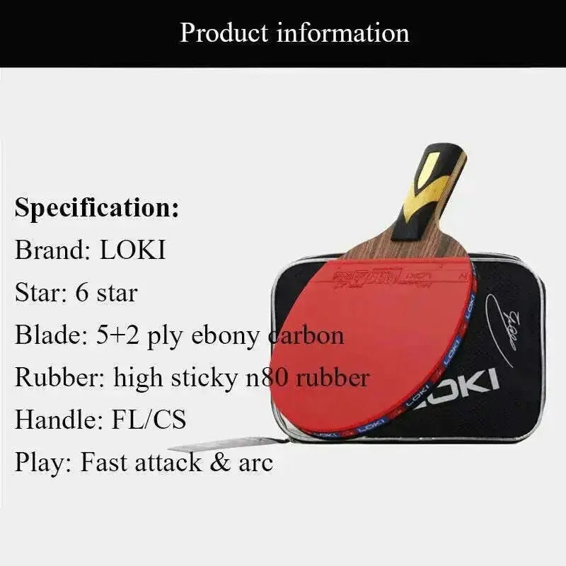 LOKI-Gold-Version-6-Star-Table-Tennis-Racket-Ebony-Table-Tennis-Blade-Fast-Attack-Ping-Pong-Racket-Carbon-Pingpong-Paddle-GreatEagleInc-334780886