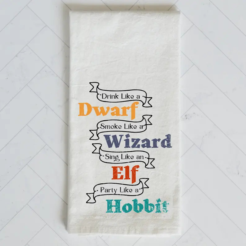 LOTR Inspired Fantasy Kitchen Towel The 308 Collective