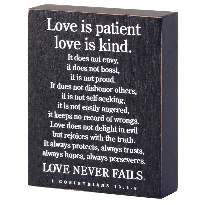 LOVE IS PATIENT TABLETOP PLAQUE Dicksons Inc