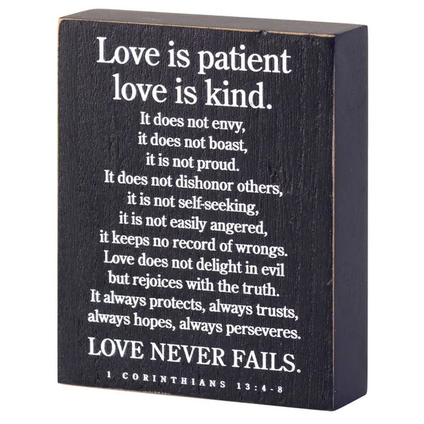 LOVE IS PATIENT TABLETOP PLAQUE Dicksons Inc