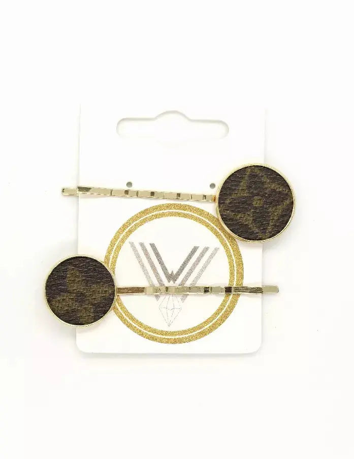 LV Again - Medium & Small Emblem Hair Bling Wild Ice