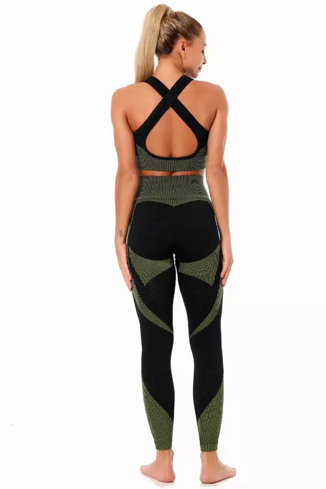 La Belle Fantastique Aura padded hollow high waist yoga sport (2 piece set) La Belle Fantastique