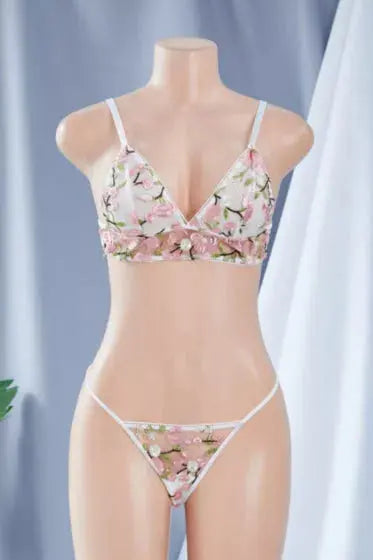 La Belle Fantastique Daisy Embroidery Sexy Lingerie (2 Piece Set) La Belle Fantastique