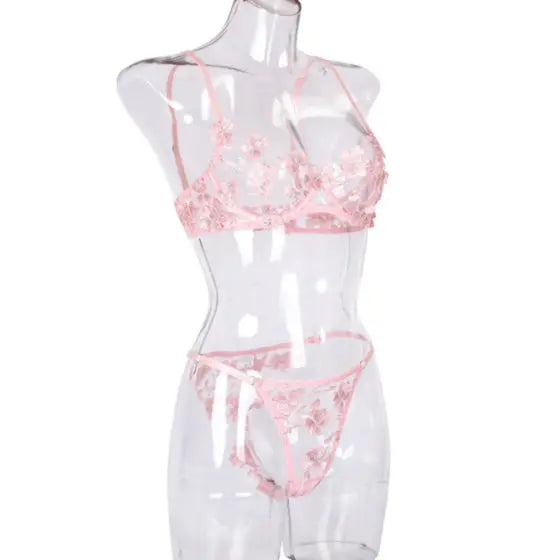 La Belle Fantastique Daisy Embroidery Sexy Lingerie (2 Piece Set) La Belle Fantastique