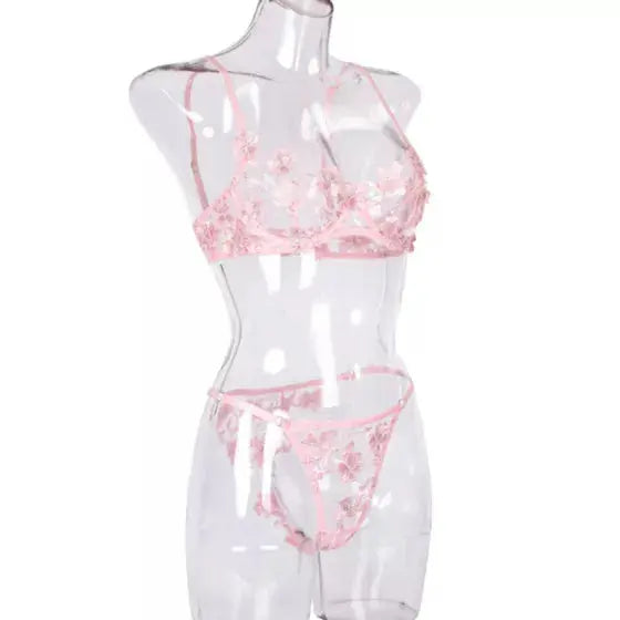 La Belle Fantastique Daisy Embroidery Sexy Lingerie (2 Piece Set) La Belle Fantastique
