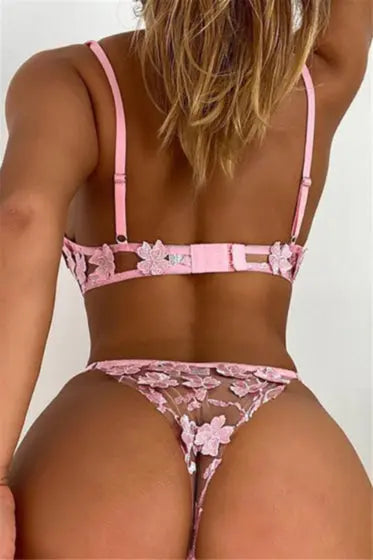 La Belle Fantastique Daisy Embroidery Sexy Lingerie (2 Piece Set) La Belle Fantastique