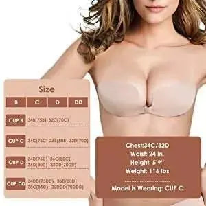 La Belle Fantastique Invisible Women's Strapless Bra For Large Bust Beauty With Underwire La Belle Fantastique