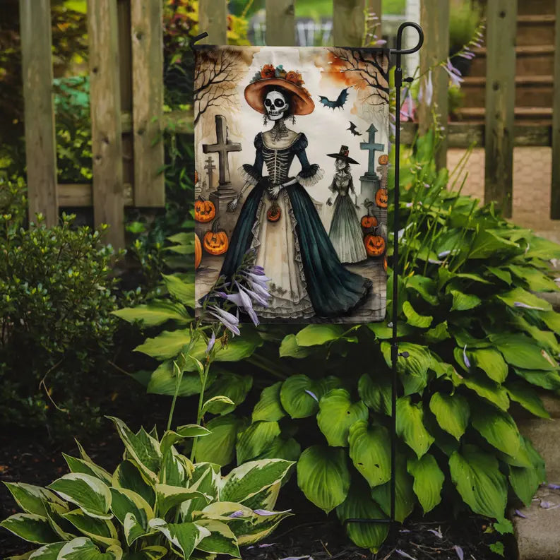 La Catrina Skeleton Spooky Halloween Garden Flag Caroline's Treasures