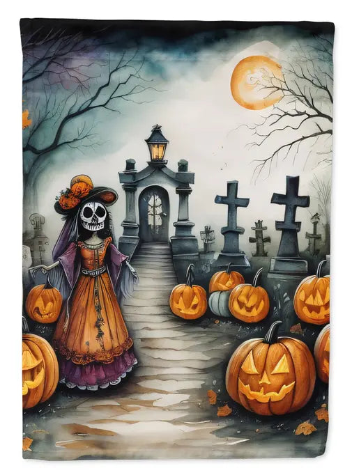 La Catrina Skeleton Spooky Halloween Garden Flag Caroline's Treasures