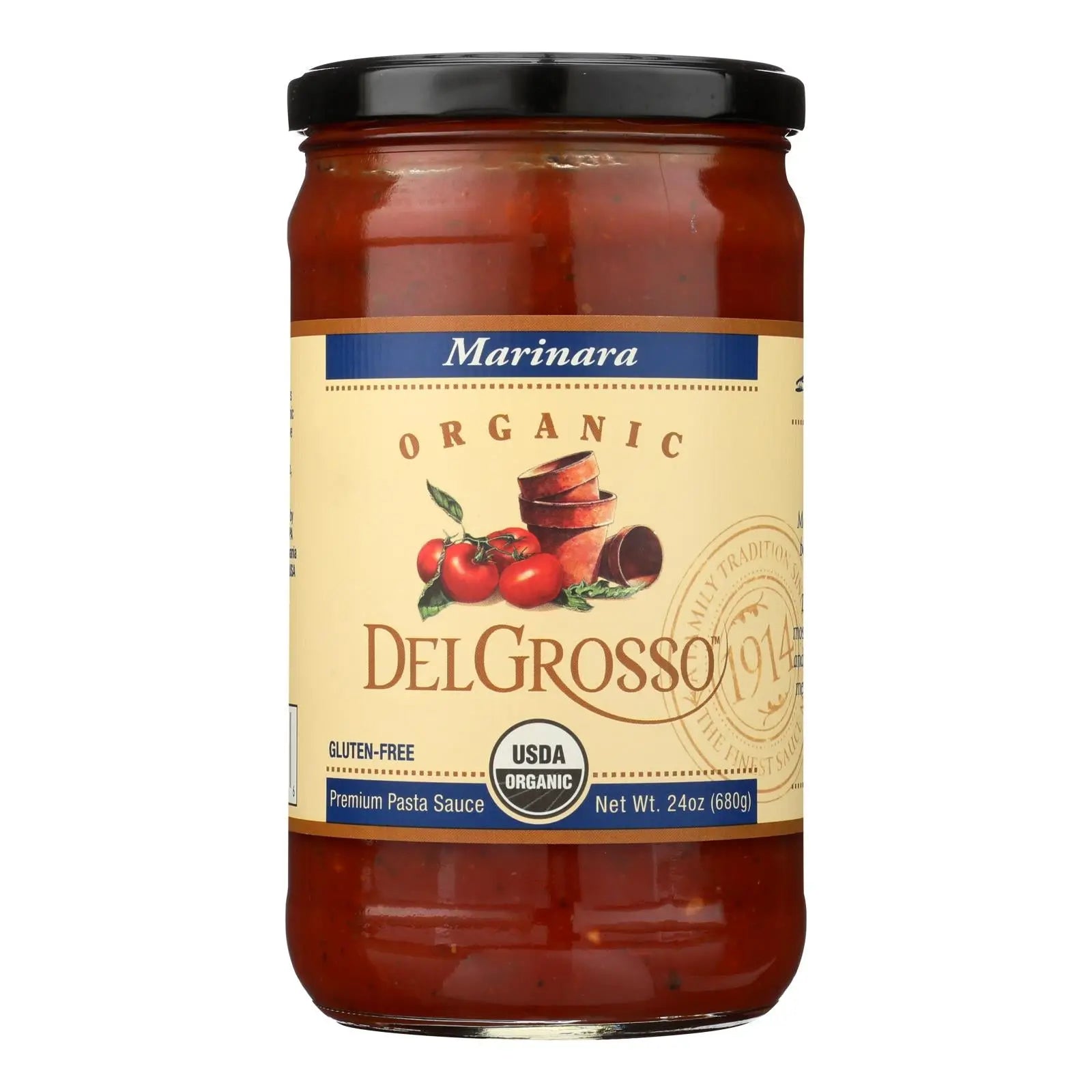 La Famiglia Del Grosso Organic Marinara Sauce  - Case Of 12 - 24 Oz Delgrosso