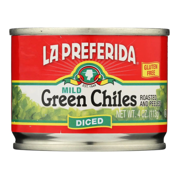 La Preferida Green Chiles - Diced - Case Of 24 - 4 Oz. La Preferida