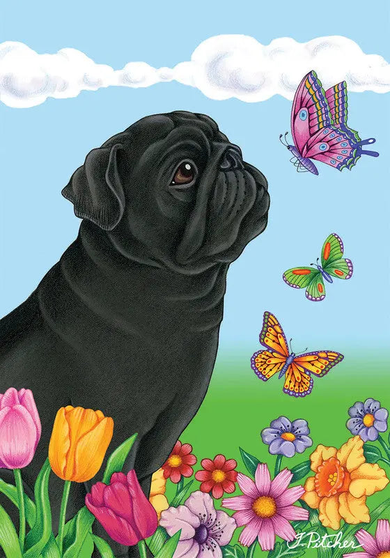 Labradoodle Black - Hippie Hound Studios Welcome  House and Garden Flags Best of Breed