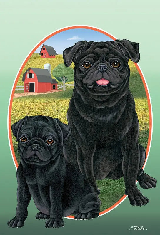 Labradoodle Black - Hippie Hound Studios Welcome  House and Garden Flags Best of Breed