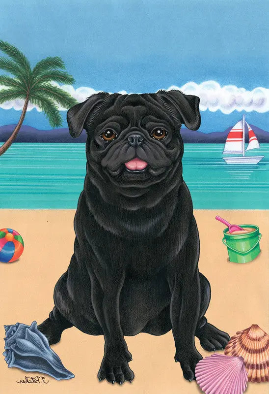 Labradoodle Black - Hippie Hound Studios Welcome  House and Garden Flags Best of Breed