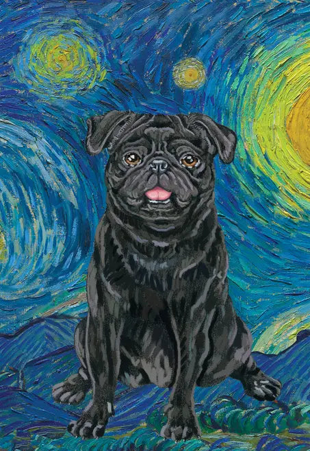 Labradoodle Black - Hippie Hound Studios Welcome  House and Garden Flags Best of Breed