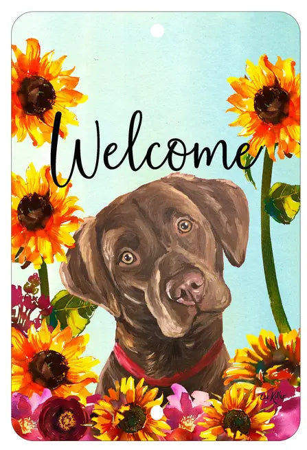 Labrador Chocolate - HHS Welcome Indoor/Outdoor Aluminum Sign Best of Breed