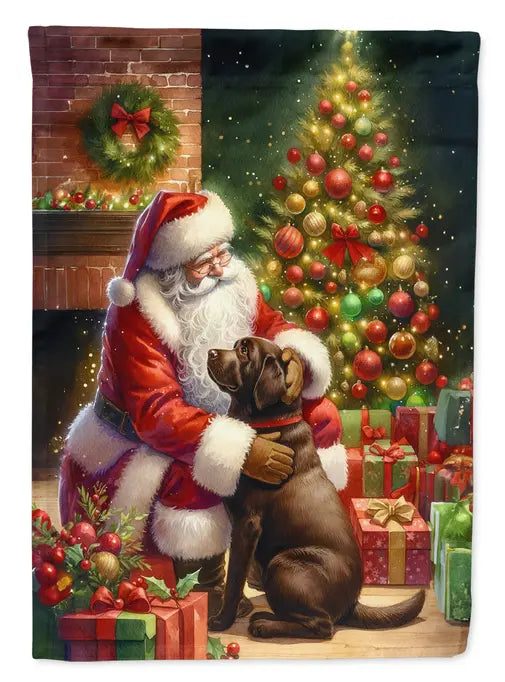 Labrador Retriever and Santa Claus Garden Flag Caroline's Treasures
