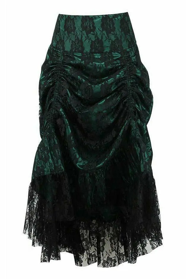 Lace Overlay Ruched Bustle Skirt Daisy Corsets