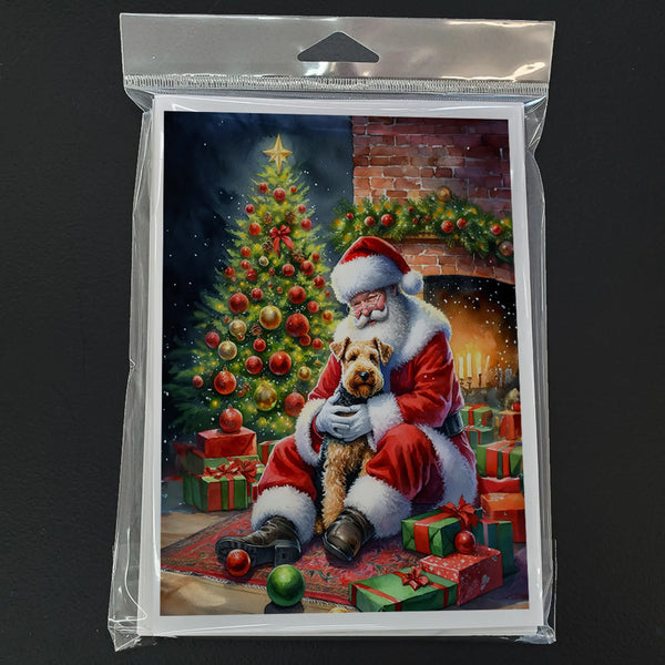 Lakeland Terrier and Santa Claus Greeting Cards Pack of 8 Caroline's Treasures
