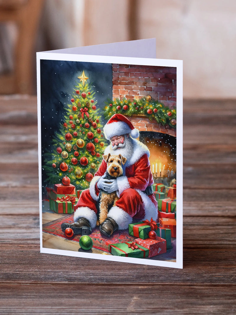 Lakeland Terrier and Santa Claus Greeting Cards Pack of 8 Caroline's Treasures
