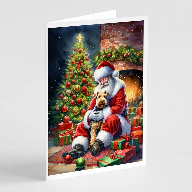 Lakeland Terrier and Santa Claus Greeting Cards Pack of 8 Caroline's Treasures