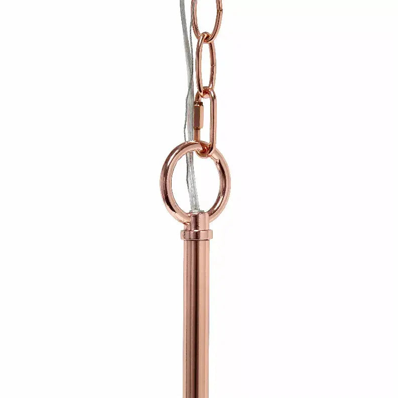 Rose gold metal keychain with a sleek design and a sturdy ring, perfect for stylish everyday use.